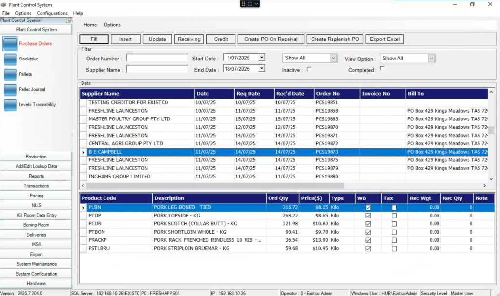 Purchase Orders